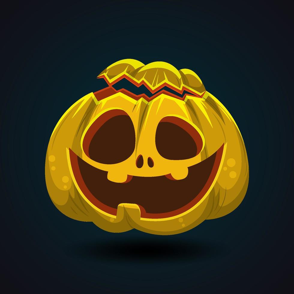 Flat Design of Halloween Pumpkin vector