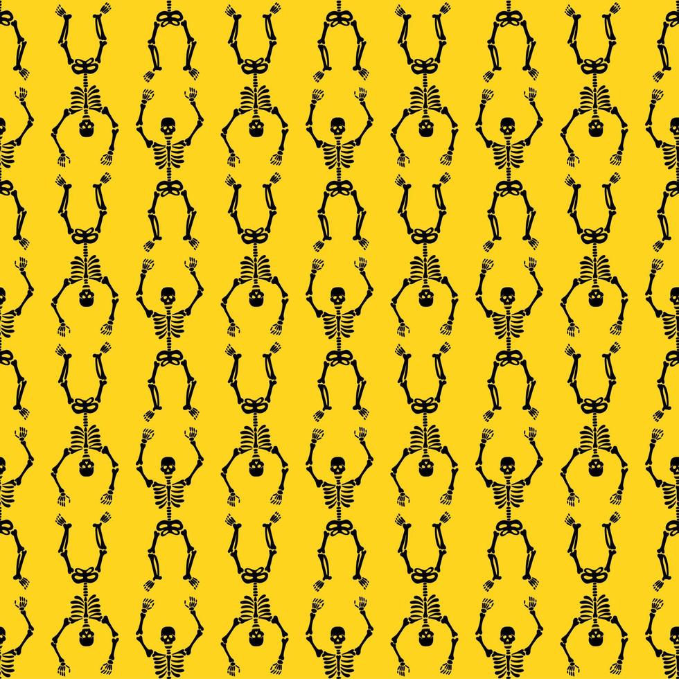 Skeletons seamless pattern vector