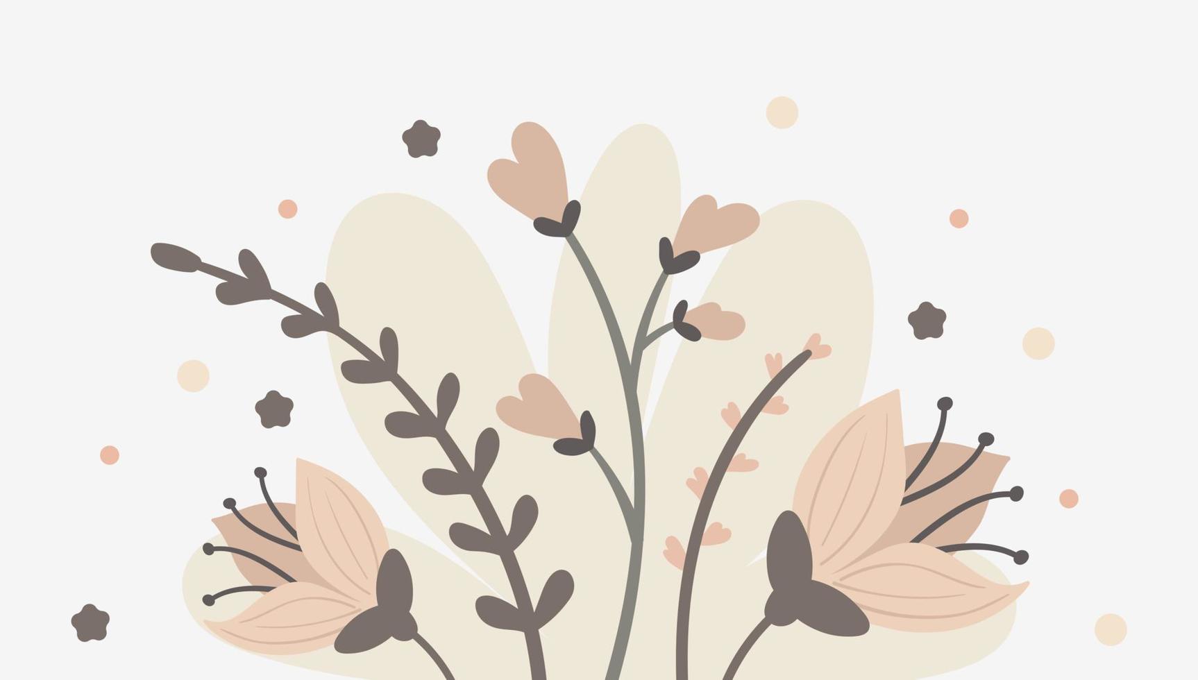 Cute Abstract Floral Background Vector Illustration