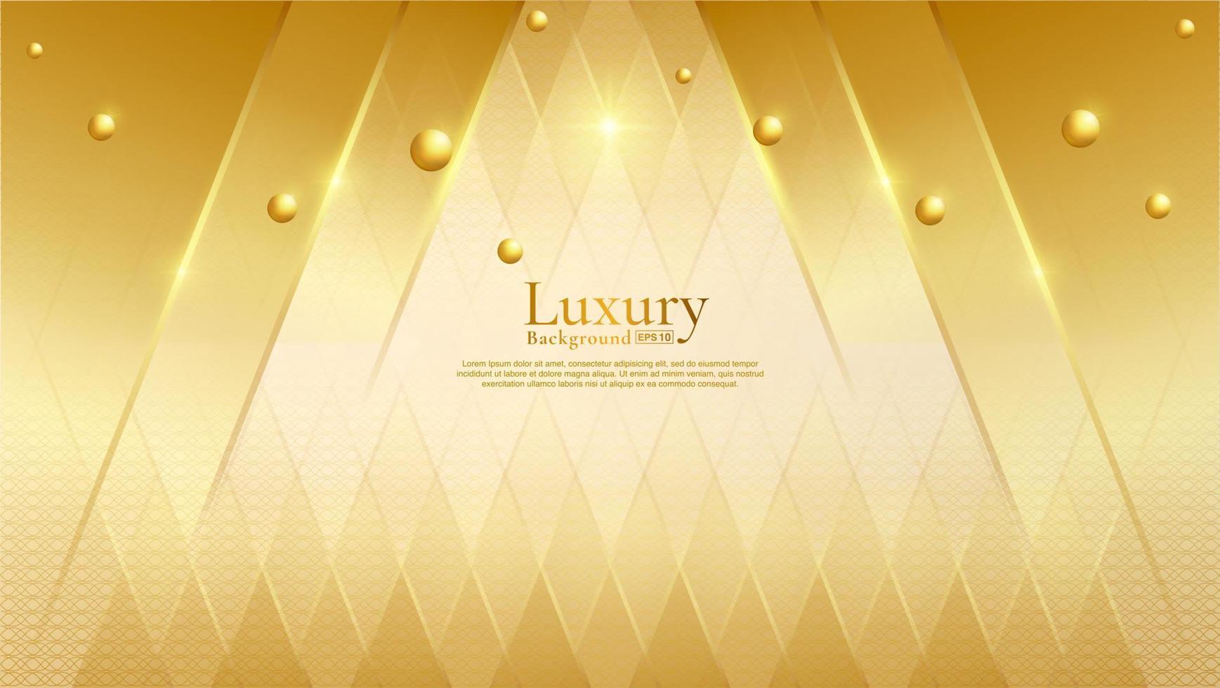 Golden Geometric Line Motifs Paired with an Elegant Abstract Background. Luxury Background. vector eps 10