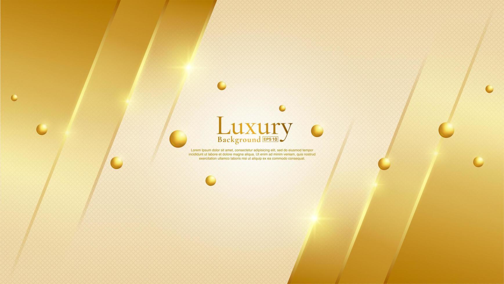 Golden Geometric Line Motifs Paired with an Elegant Abstract Background. Luxury Background. vector eps 10