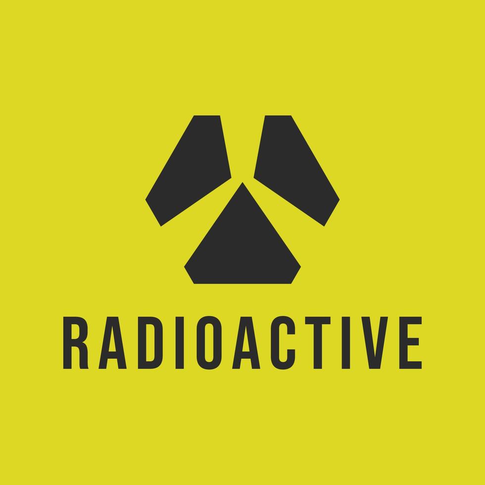 Radioactive logo design for sign or symbol vector