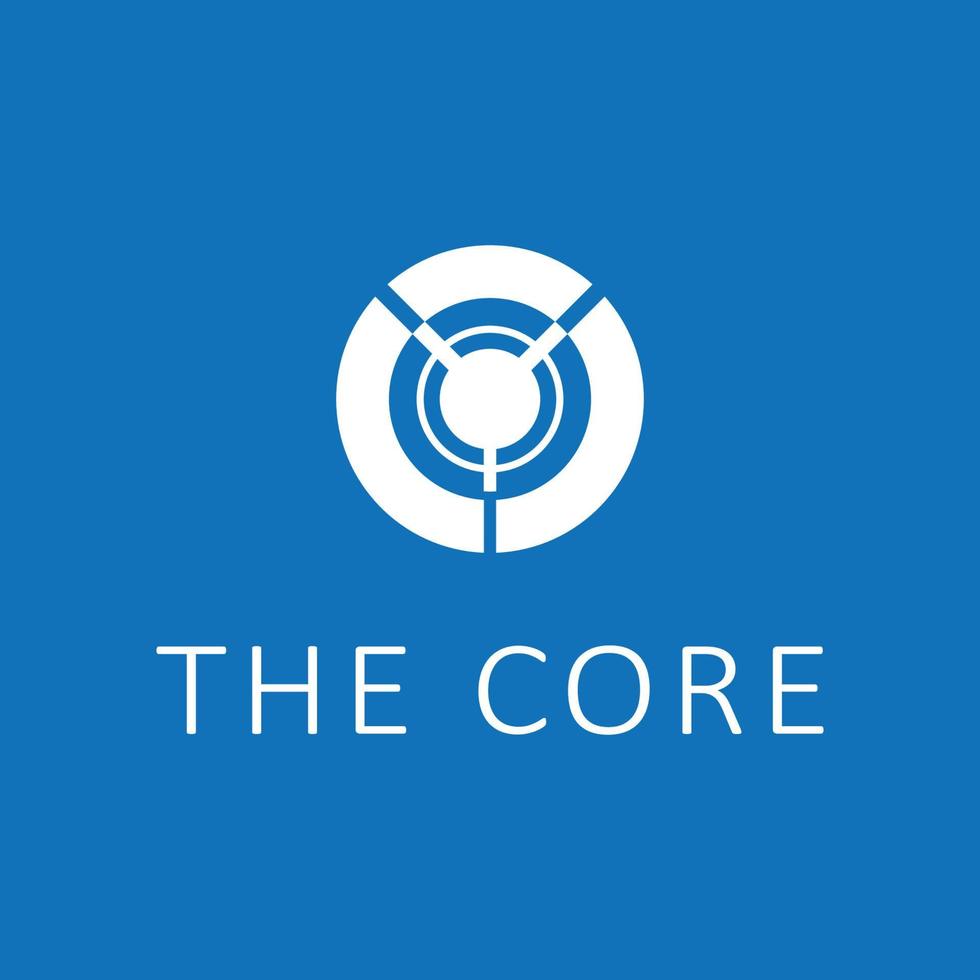 Futuristic core logo template icon design vector