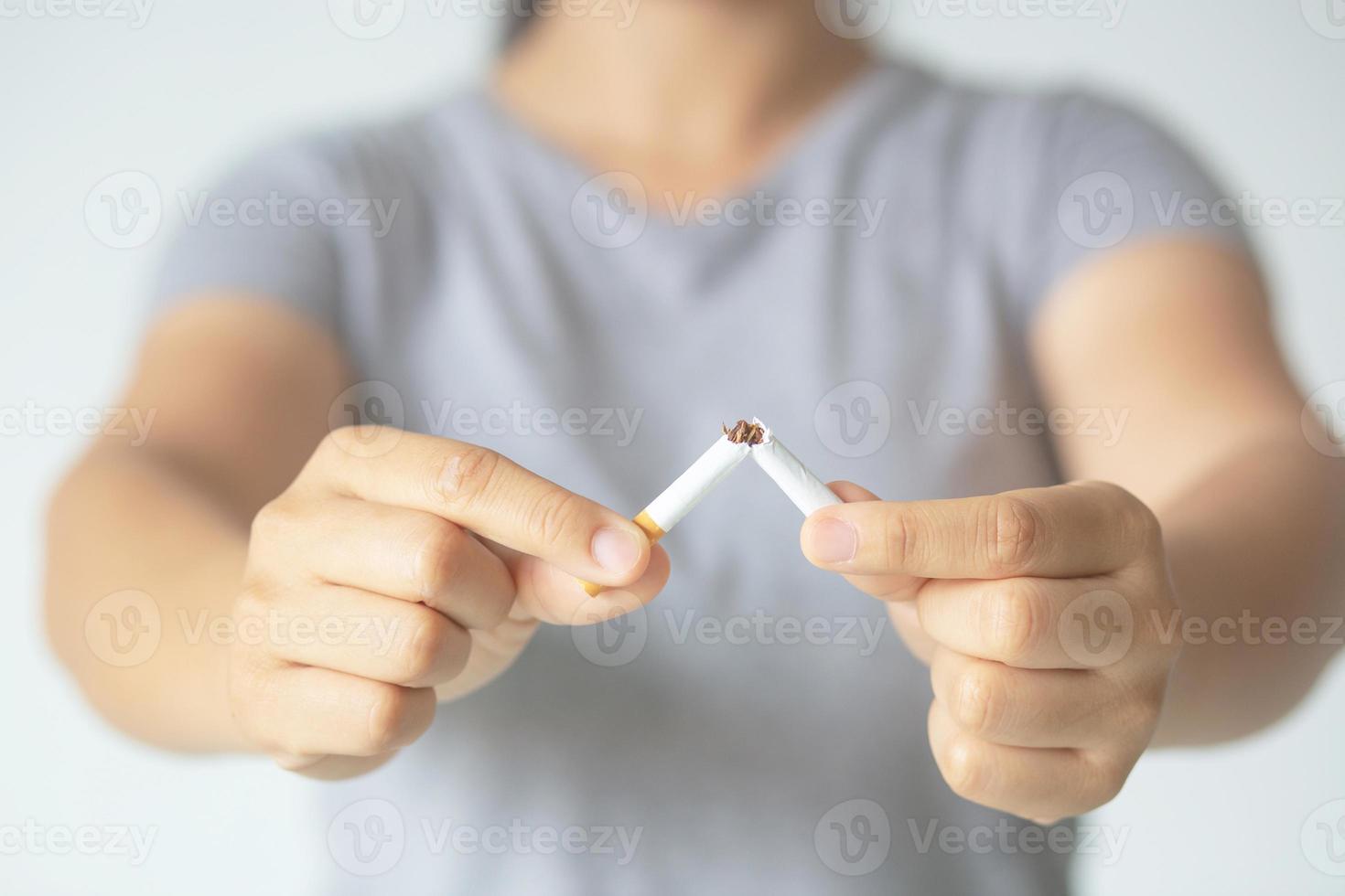 She quit smoking for her health. photo