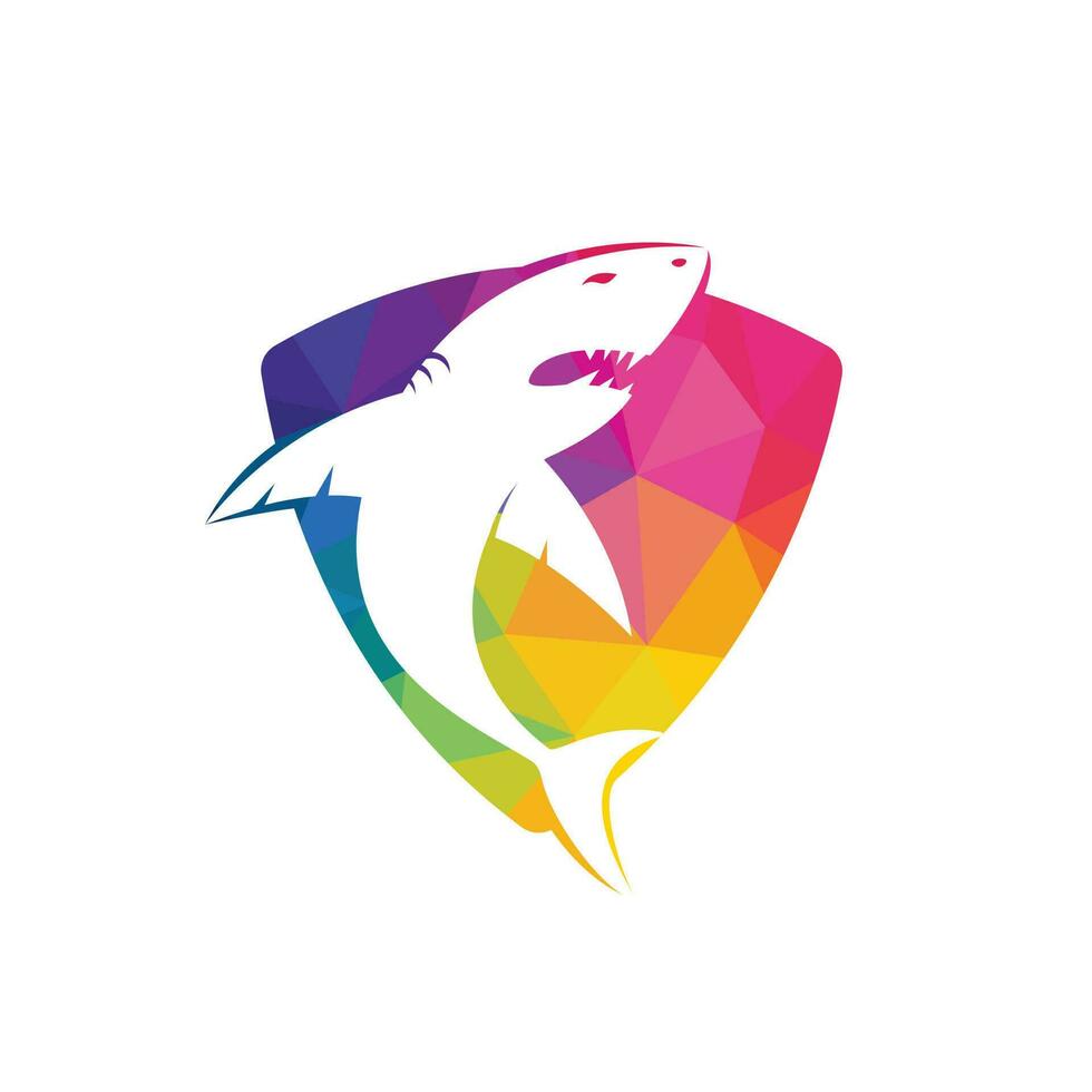 Shark vector logo design. Creative shark icon vector design template.