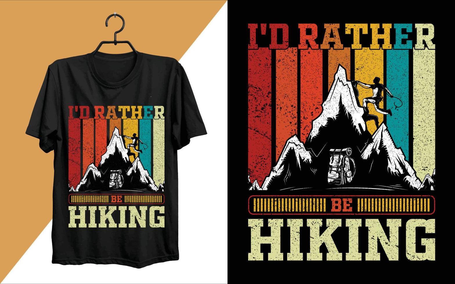 I'd Rather Be Hiking T-shirt, Hiking T-shirt, Hiking Shirt, Men's