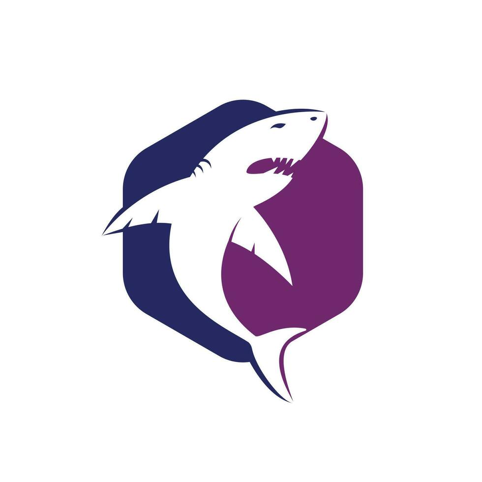 diseño de logotipo de vector de tiburón. plantilla de diseño de vector de icono de tiburón creativo.