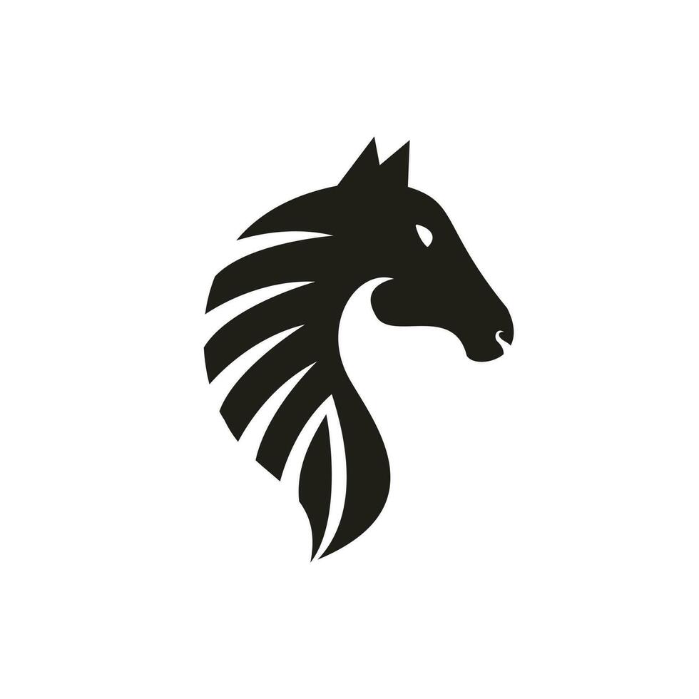 Horse logo design. Stylish graphic template design for company farm race. vector