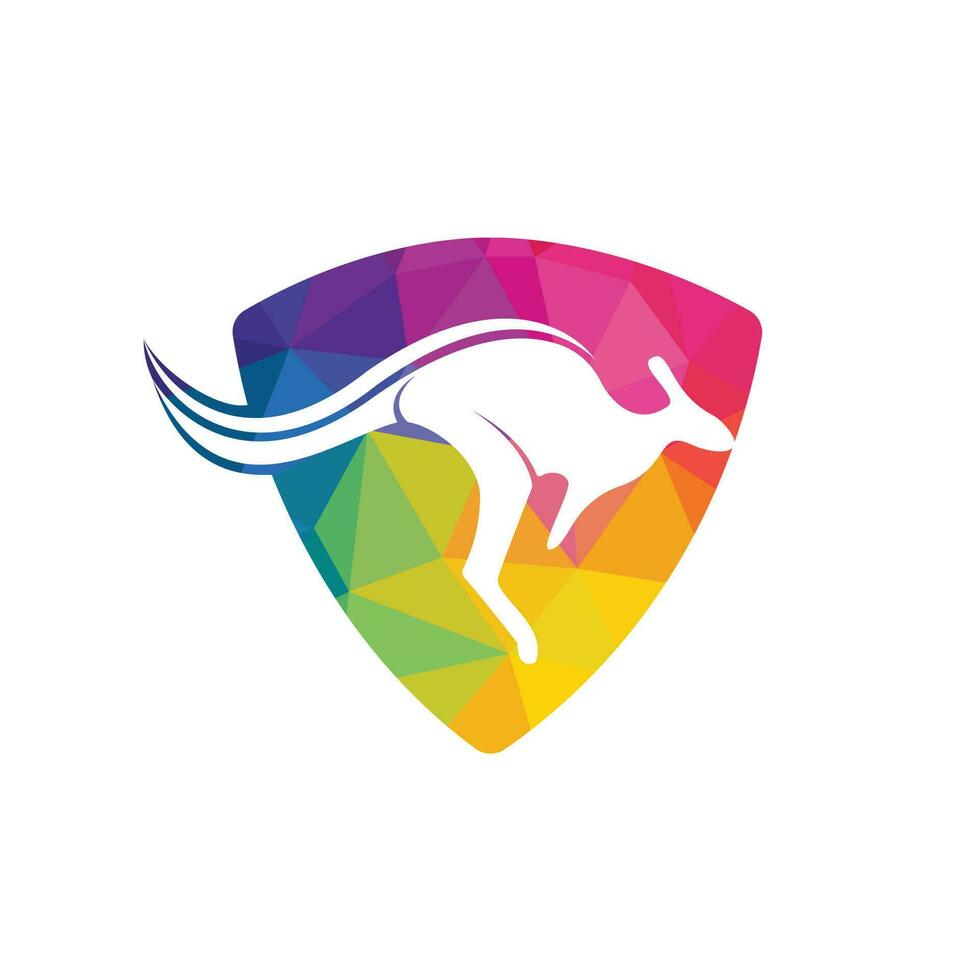 Kangaroo vector logo design. Creative kangaroo nature logo design concept.