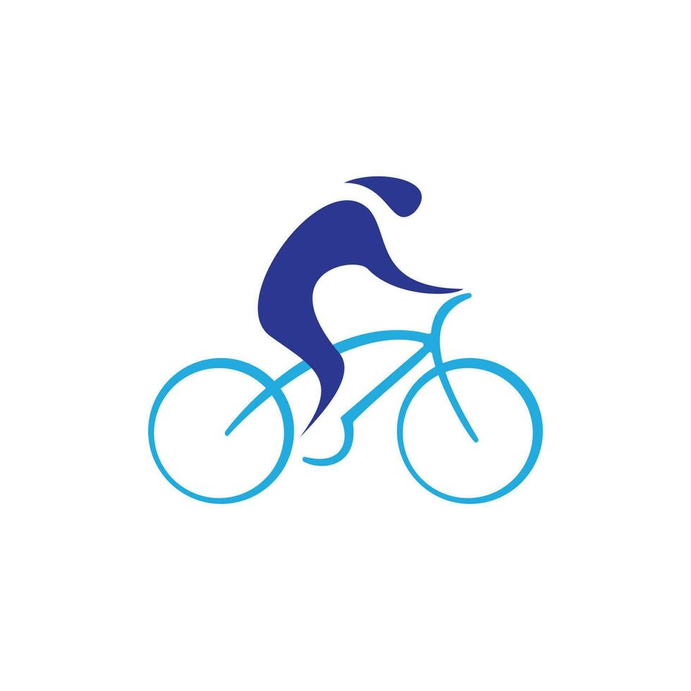 diseño del logotipo del vector de carrera de ciclismo. plantilla de diseño del logotipo de la tienda de bicicletas.