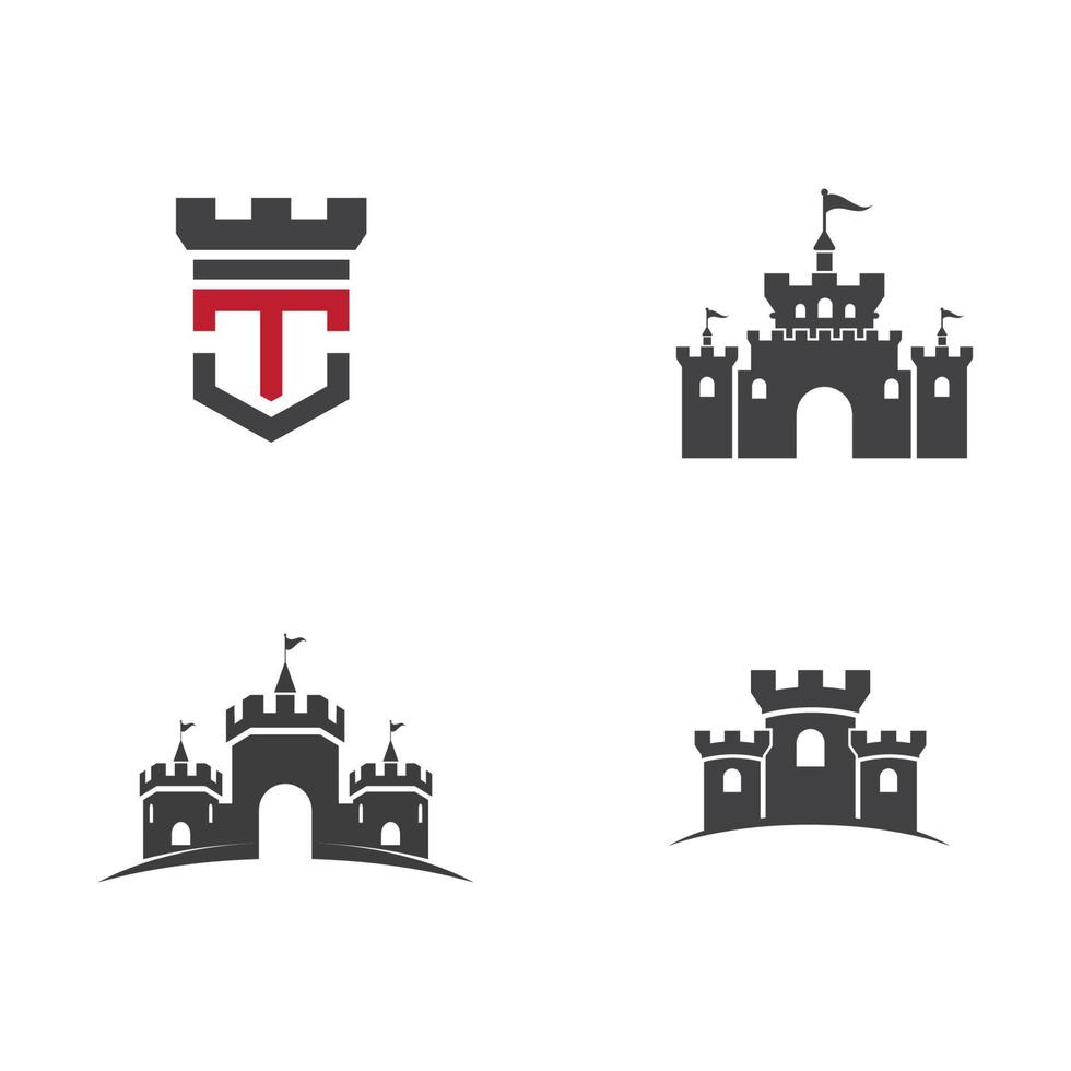 icono de ilustración de vector de castillo