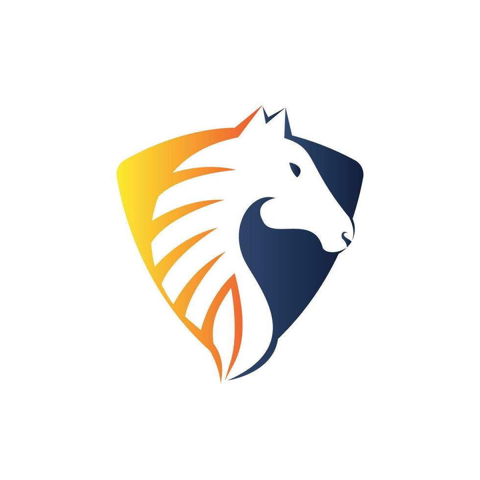 Horse logo design. Stylish graphic template design for company farm race. vector