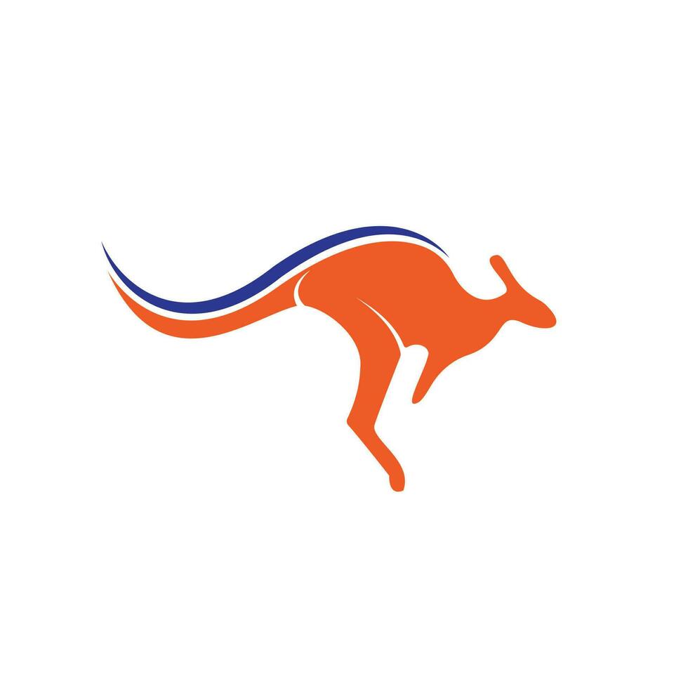 Kangaroo vector logo design. Creative kangaroo nature logo design concept.