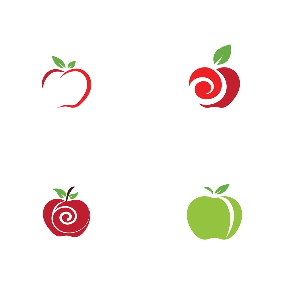 diseño de ilustración de vector de manzana