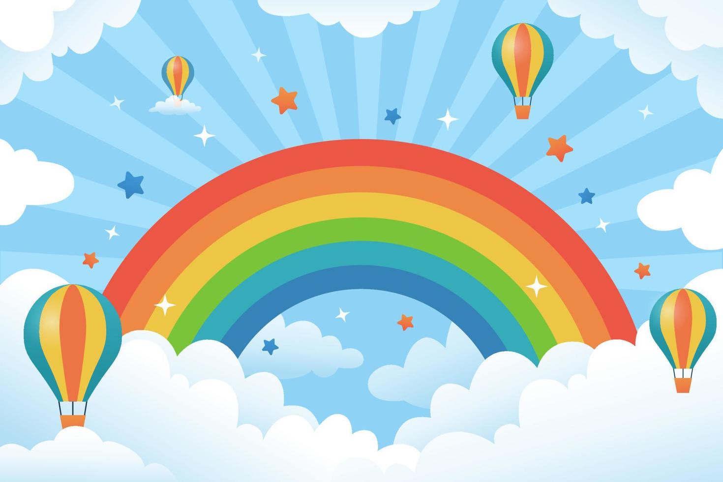 Beautiful Rainbow Background vector