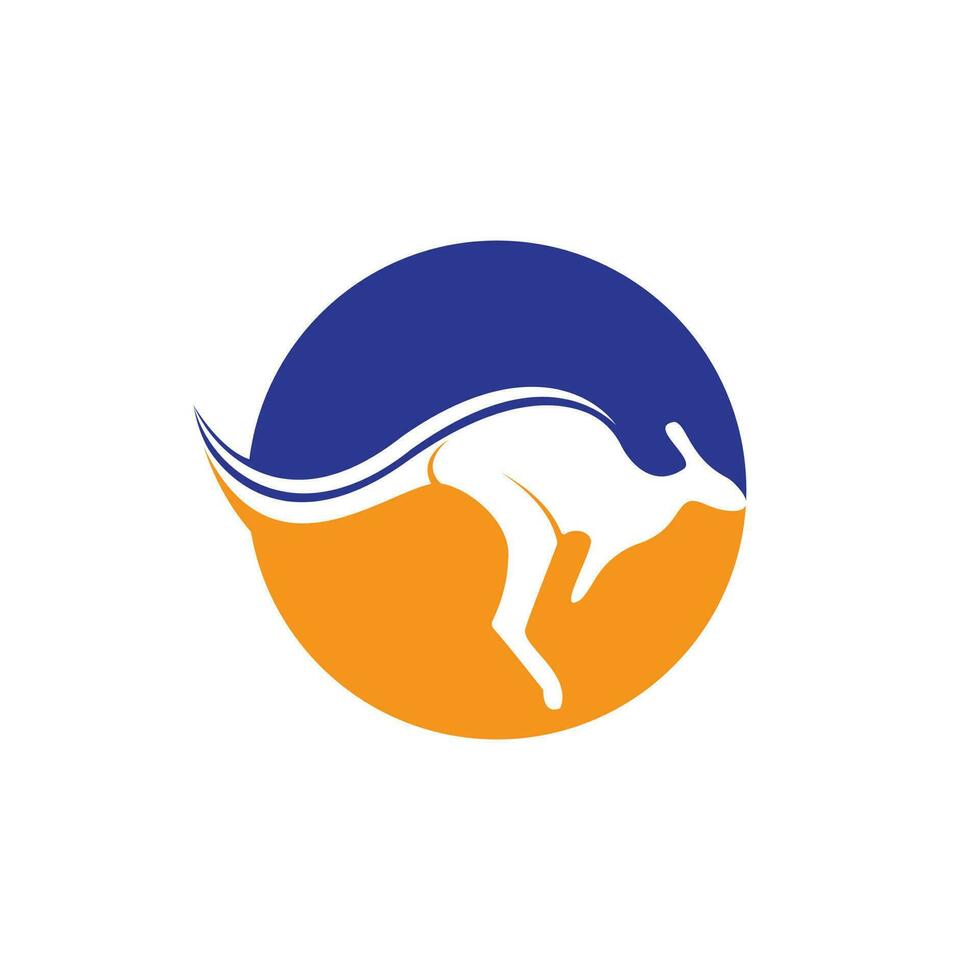 Kangaroo vector logo design. Creative kangaroo nature logo design concept.
