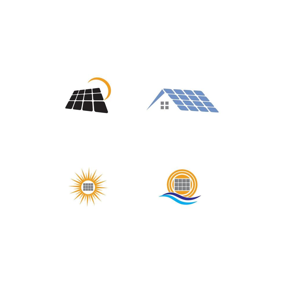 logotipo de diseño de ilustración de vector de icono solar