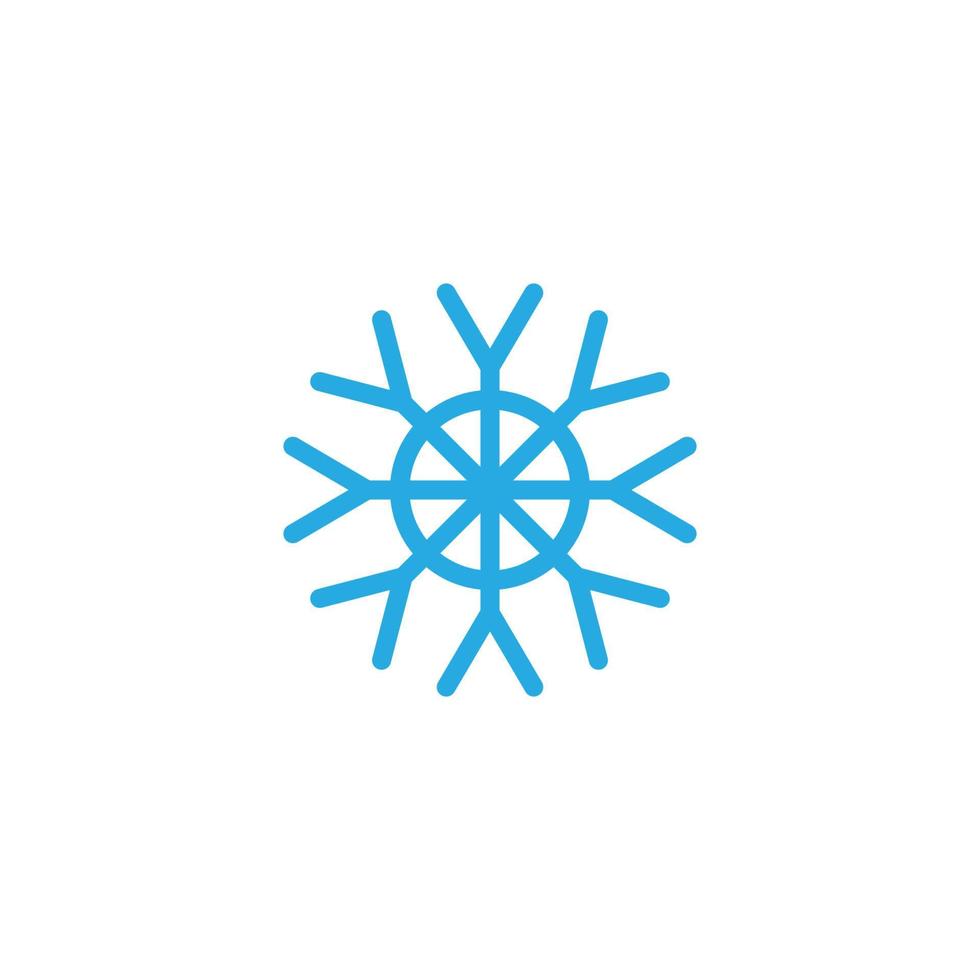 vector de plantilla de icono de copo de nieve