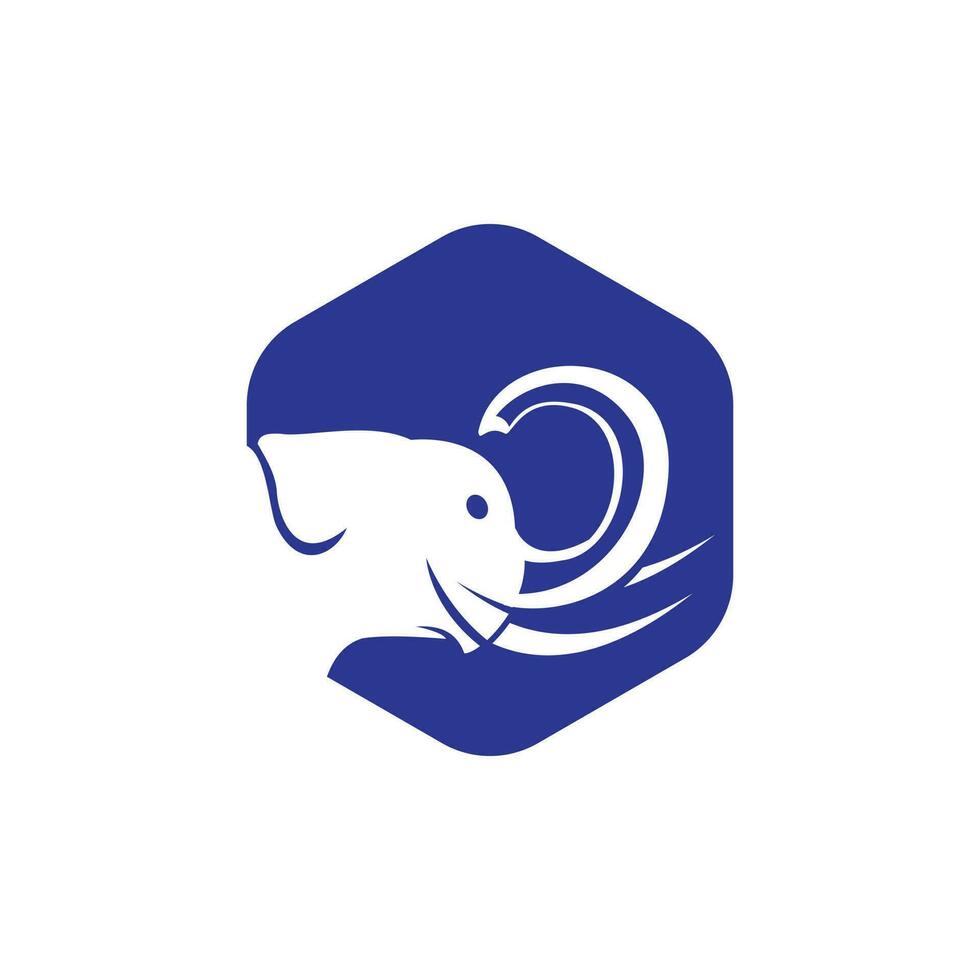 diseño de logotipo de vector de elefante. diseño de logotipo abstracto de elefante creativo.