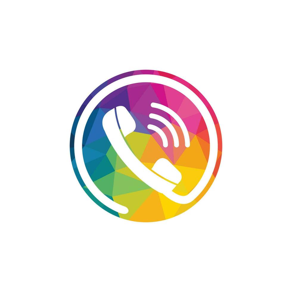 Telephone logo template design. Telephone logo with modern frame vector design.