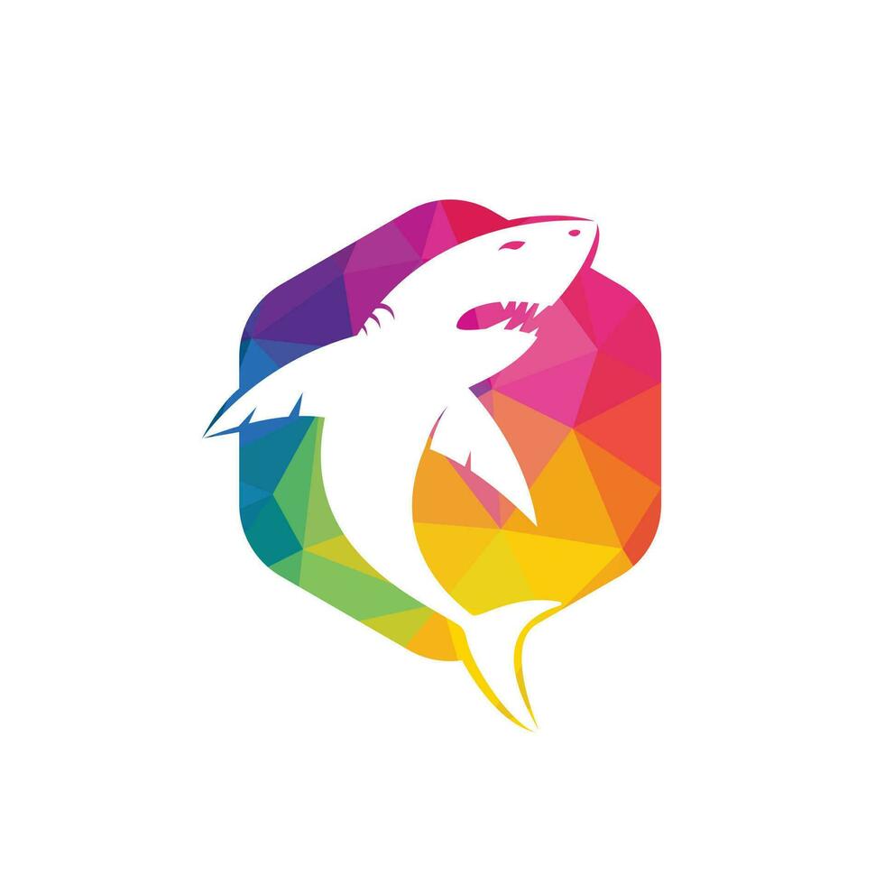 Shark vector logo design. Creative shark icon vector design template.