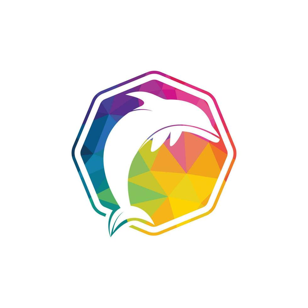 Dolphin vector logo design. Creative dolphin icon vector design template.