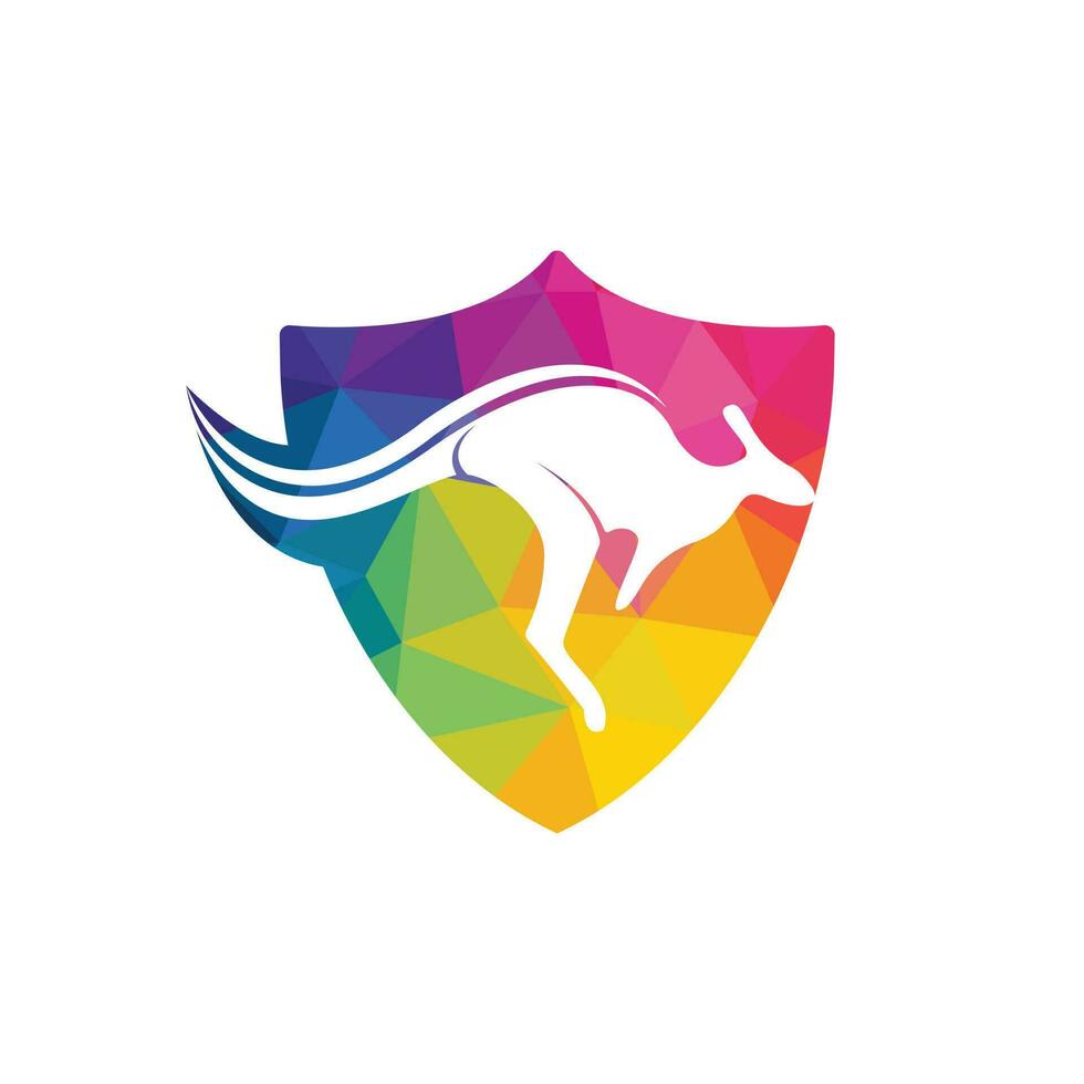 Kangaroo vector logo design. Creative kangaroo nature logo design concept.