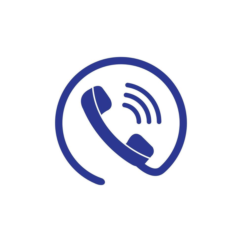 Telephone logo template design. Telephone logo with modern frame vector ...