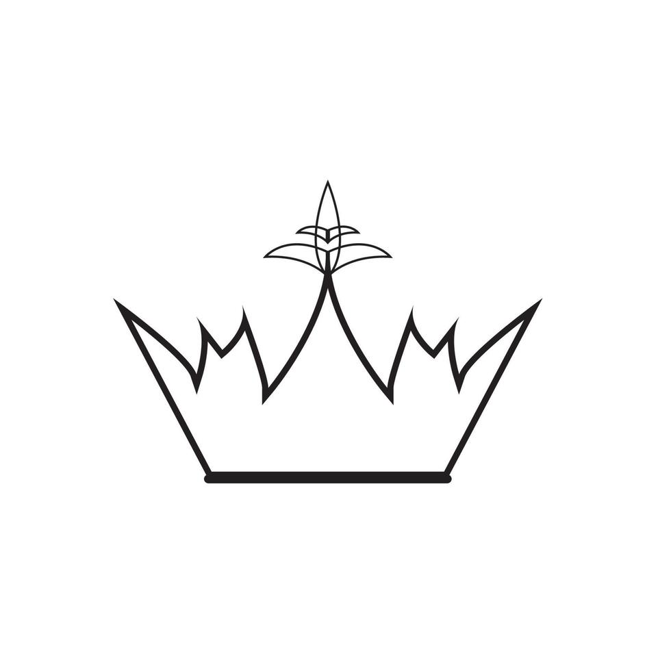 icono de vector de plantilla de logotipo de corona