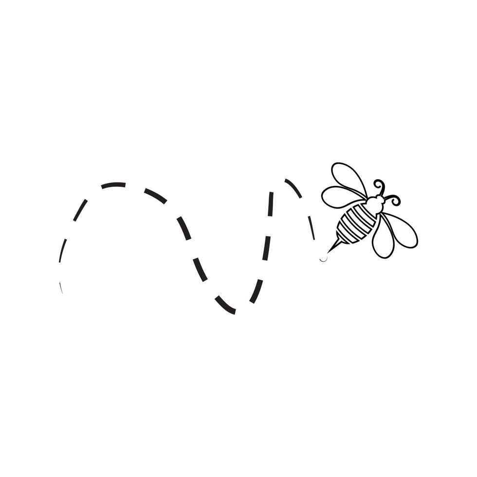 abeja icono vector ilustración diseño logo