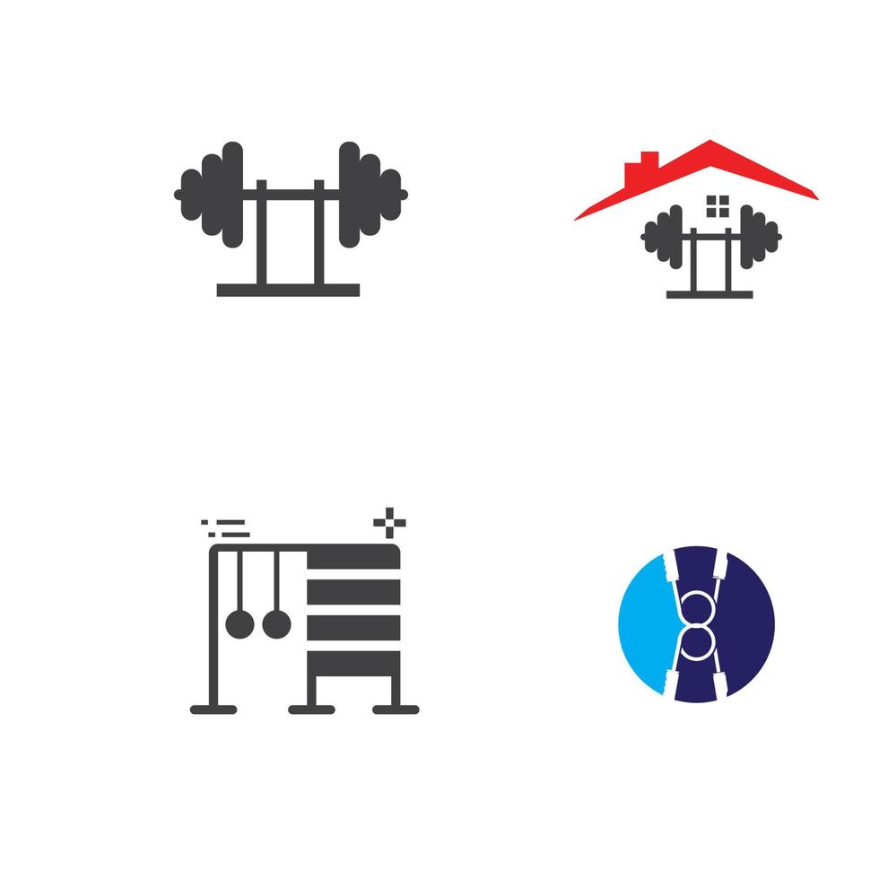 logotipo de diseño de ilustración de vector de icono de fitness