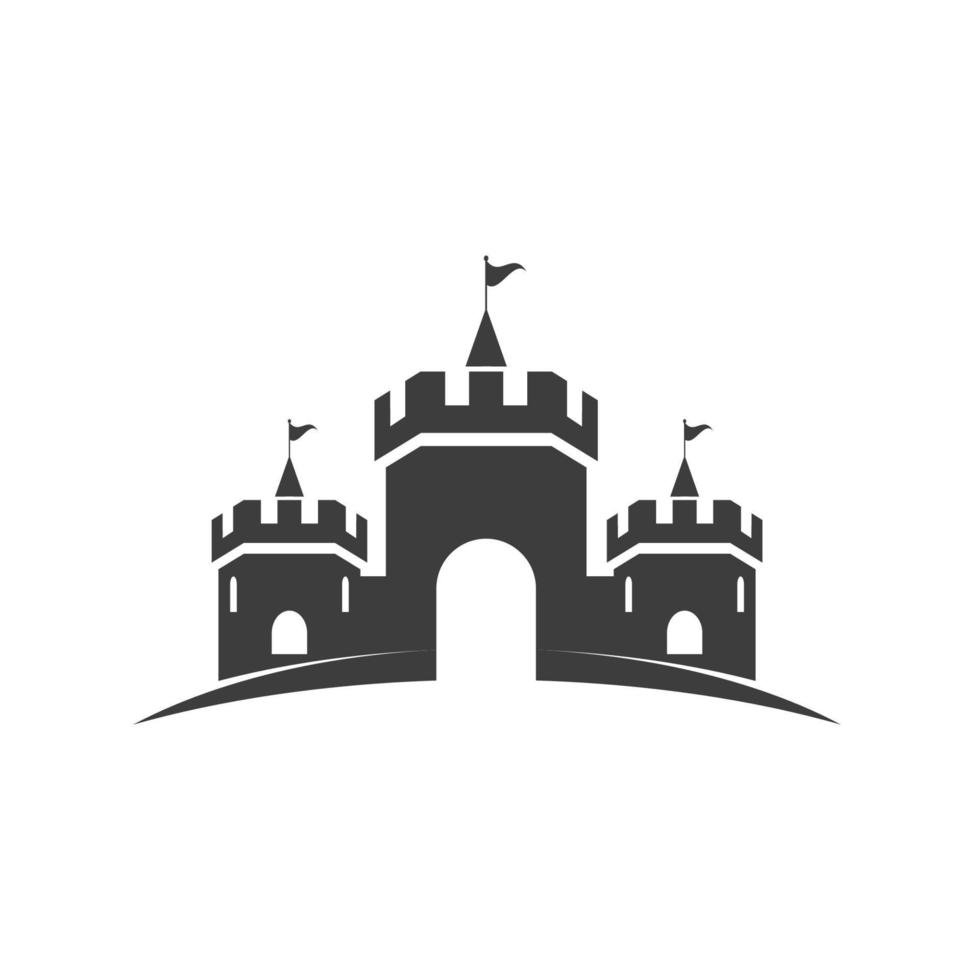 icono de ilustración de vector de castillo