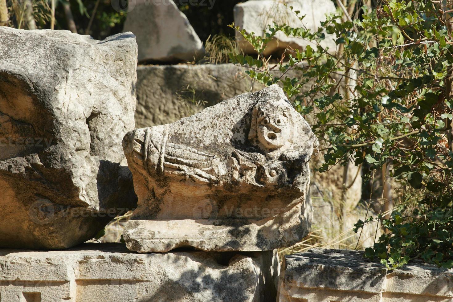 Stone Face in Myra Ancient City in Demre, Antalya, Turkiye photo