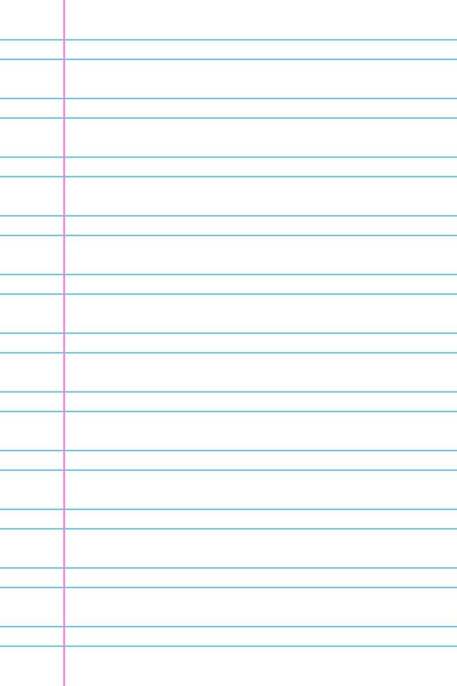 Notebook paper background. Lined note document vector