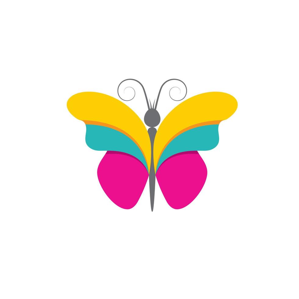 diseño de icono de mariposa de belleza vector