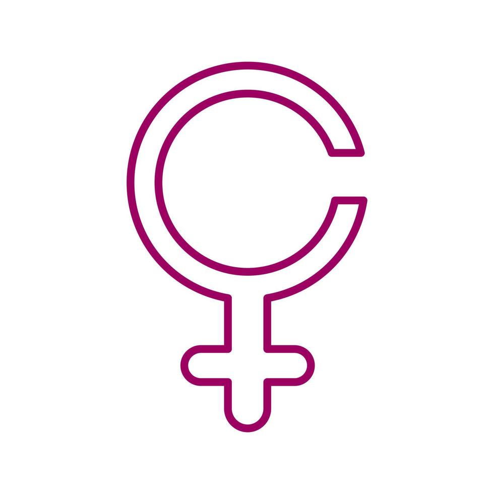 icono de vector de signo femenino