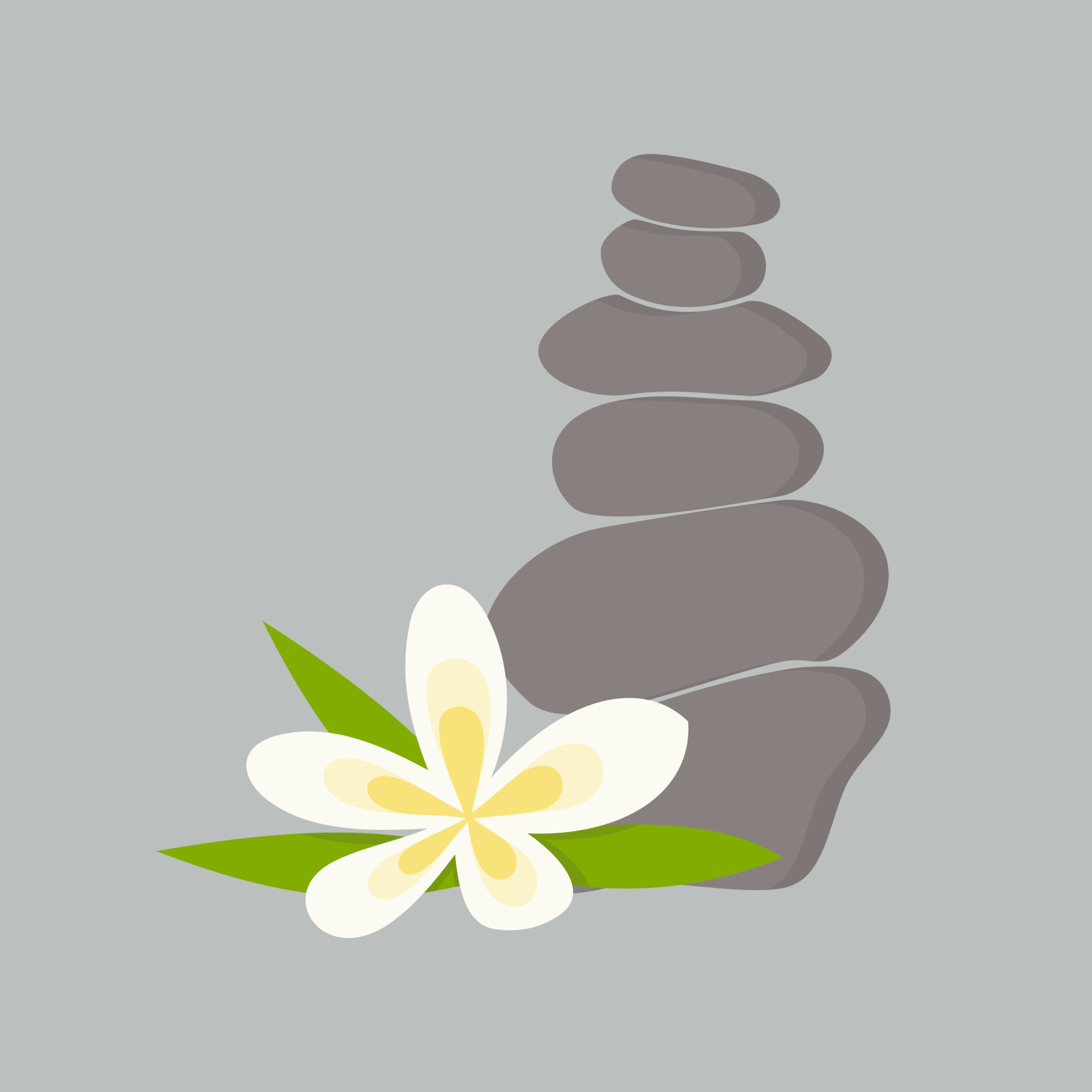Flower and Rock Balance logo 13096538 Vector Art at Vecteezy