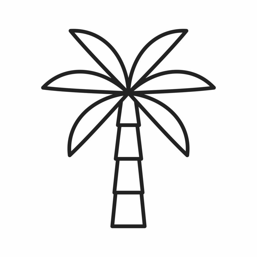 palm outline icon vector