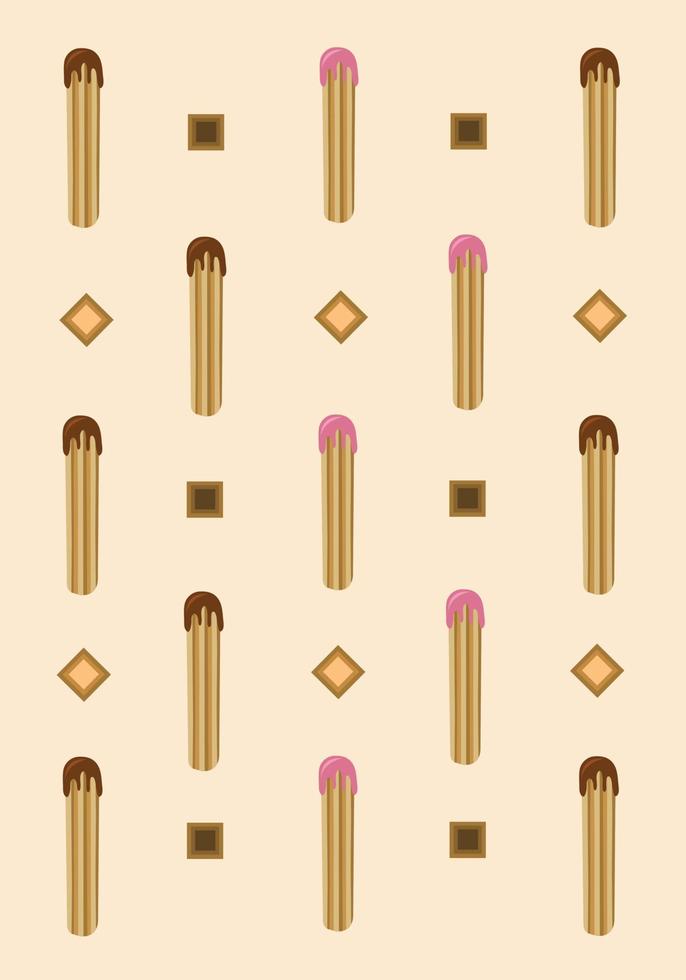 Churros vector wallpaper for graphic design and decorative element