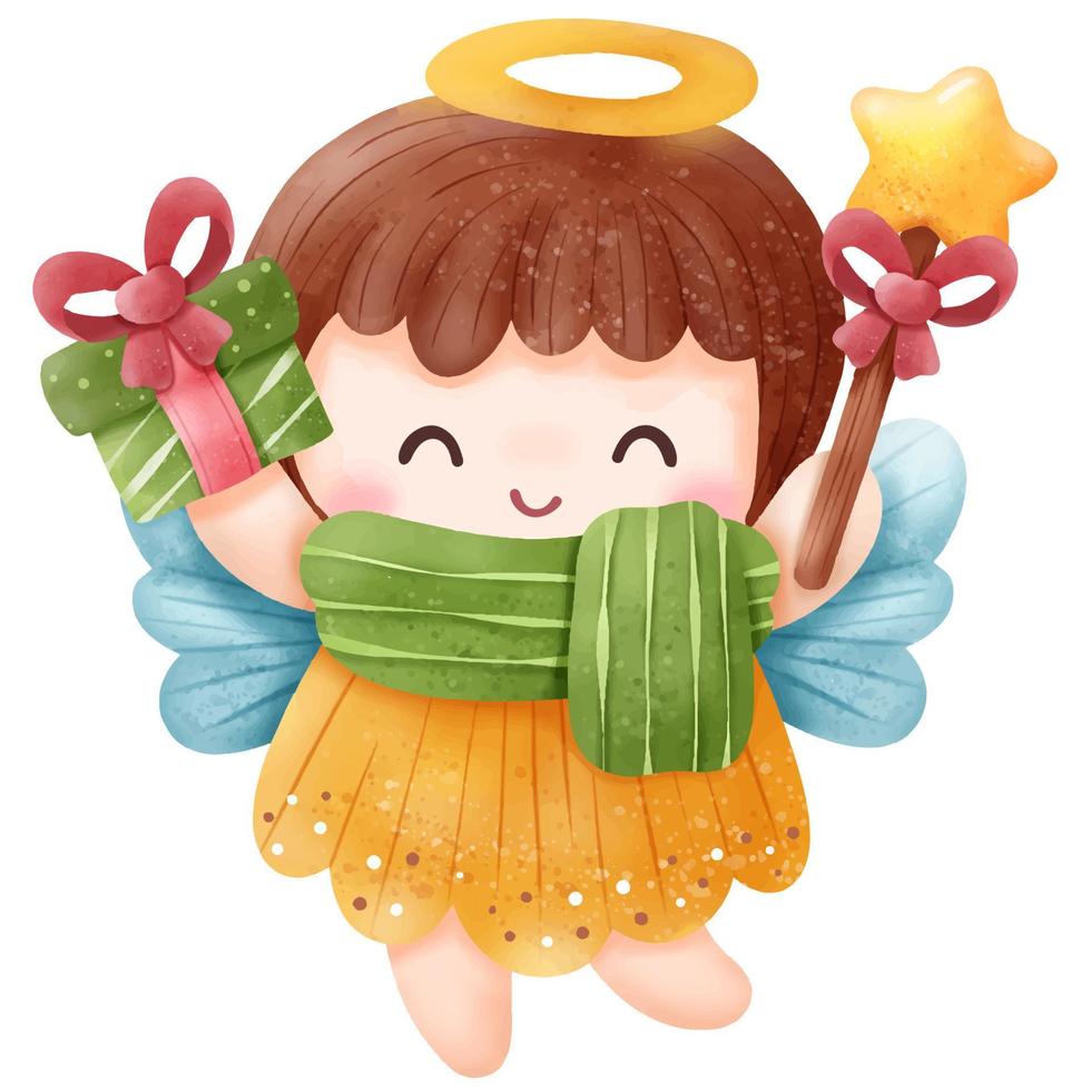 Christmas Series Cute Little Angel Illustration vector