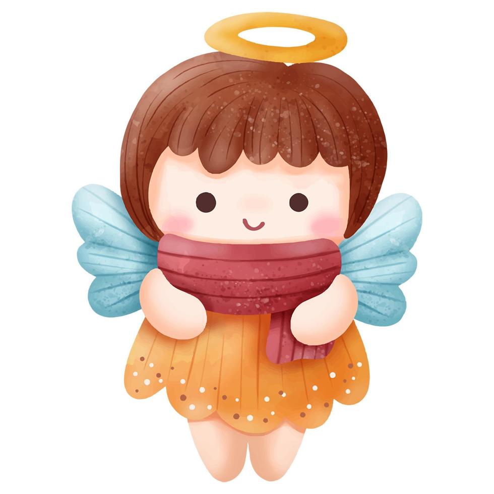 Christmas Series Cute Little Angel Illustration vector