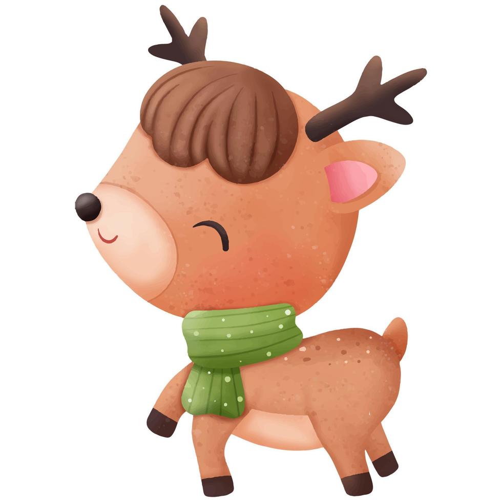 Christmas Series Little Reindeer vector