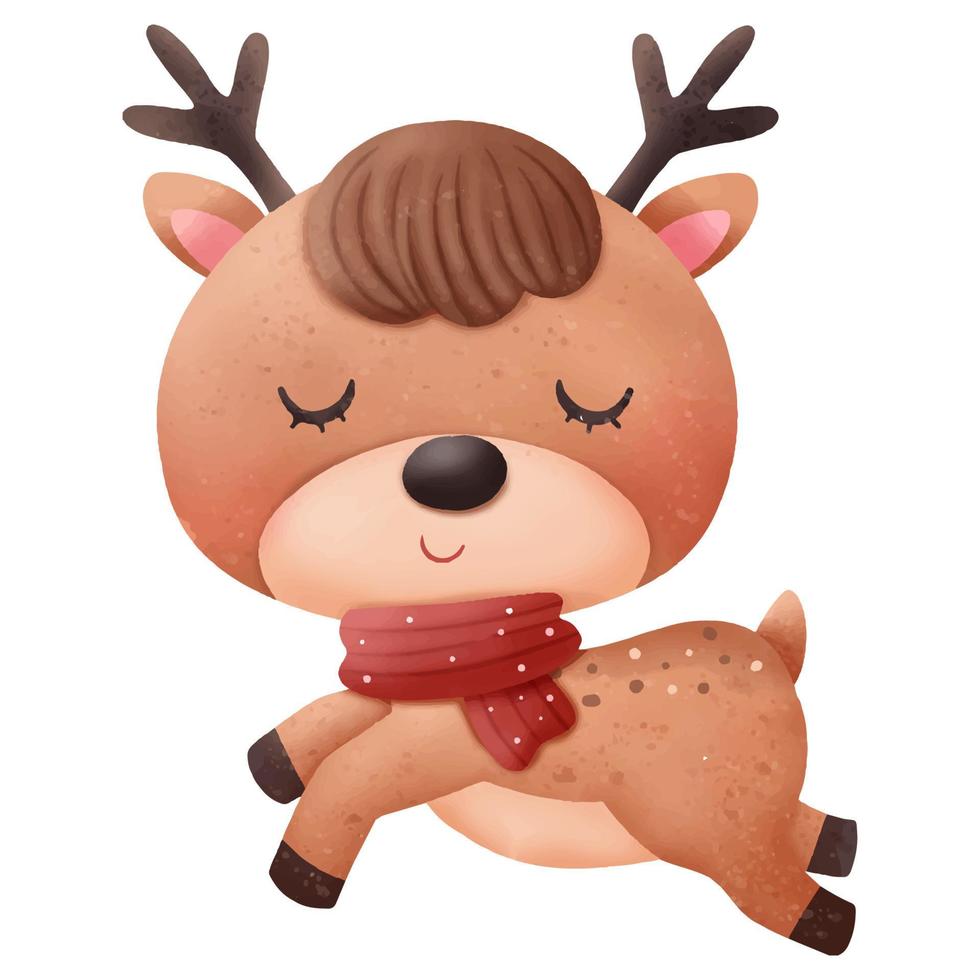 Christmas Series Little Reindeer vector