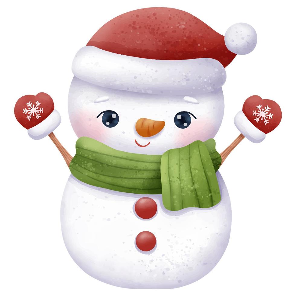 Christmas Series Cute Snowman vector