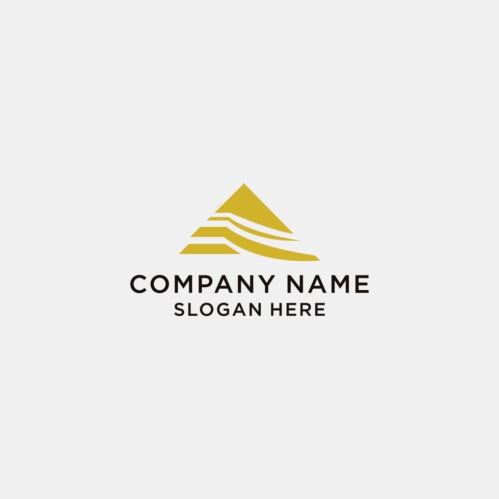 Pyramid logo icon vector image