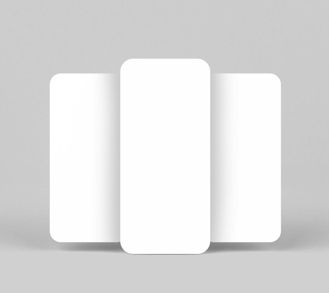 Smartphone app interface and social post presentation mockup photo
