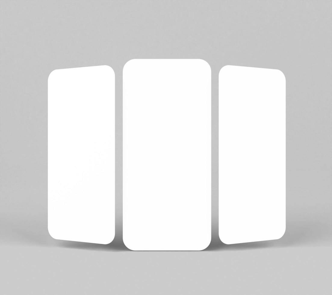 Smartphone app interface and social post presentation mockup photo