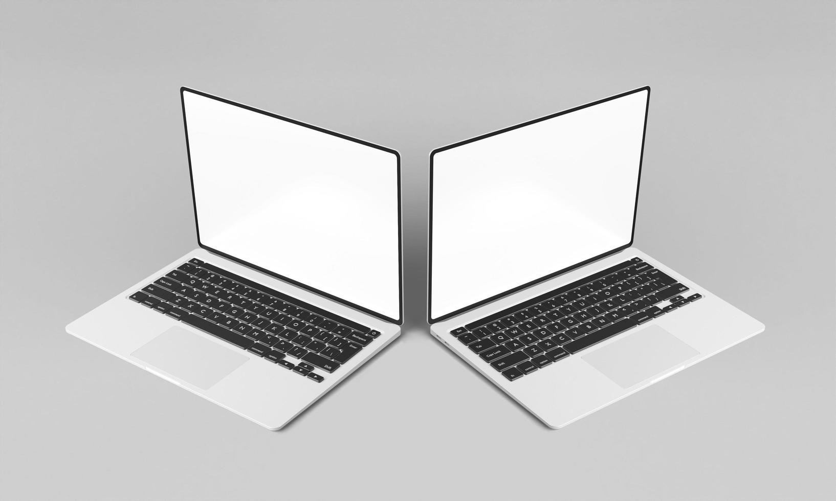 Mackbook pro screen with website presentation mockup photo