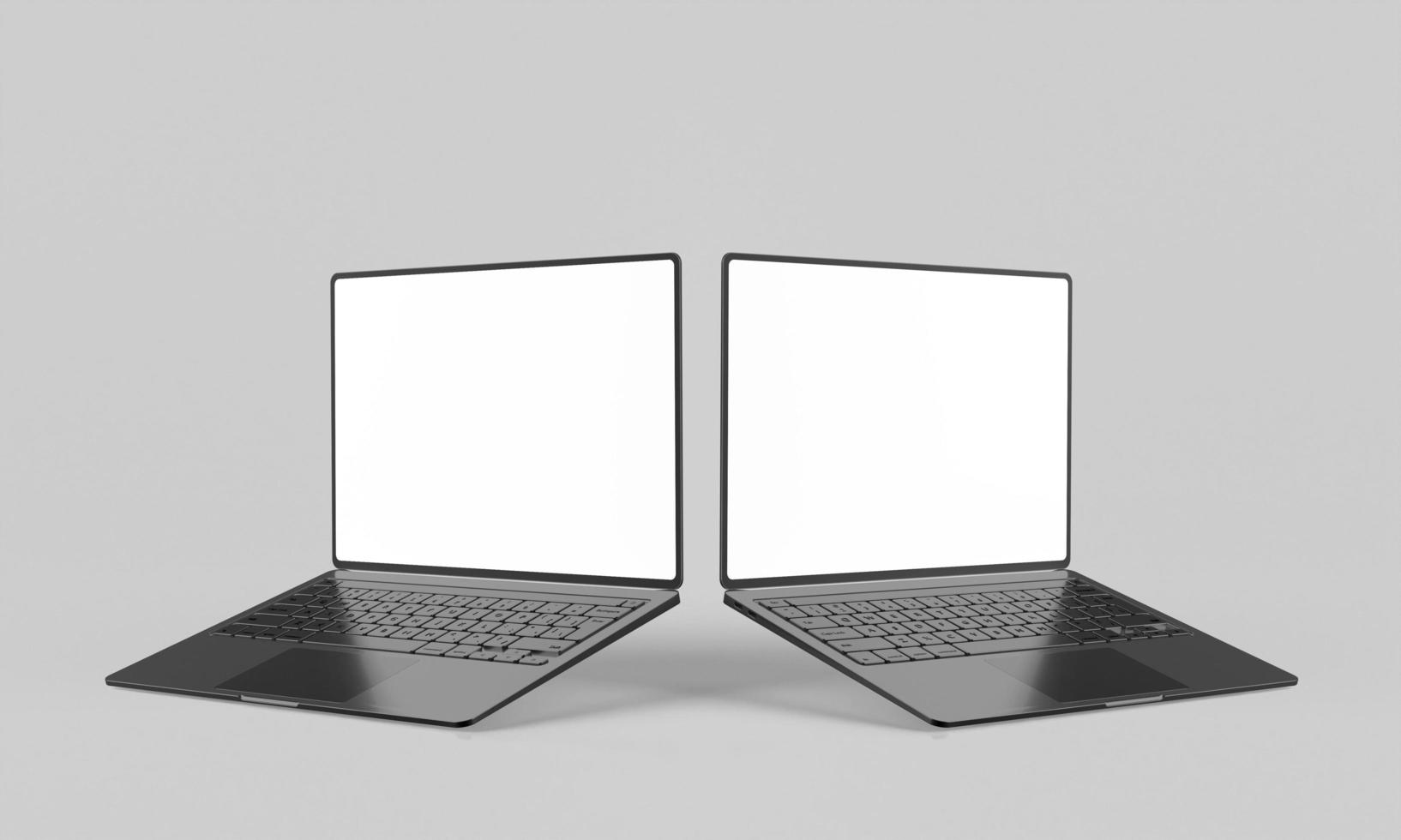 Mackbook pro screen with website presentation mockup photo