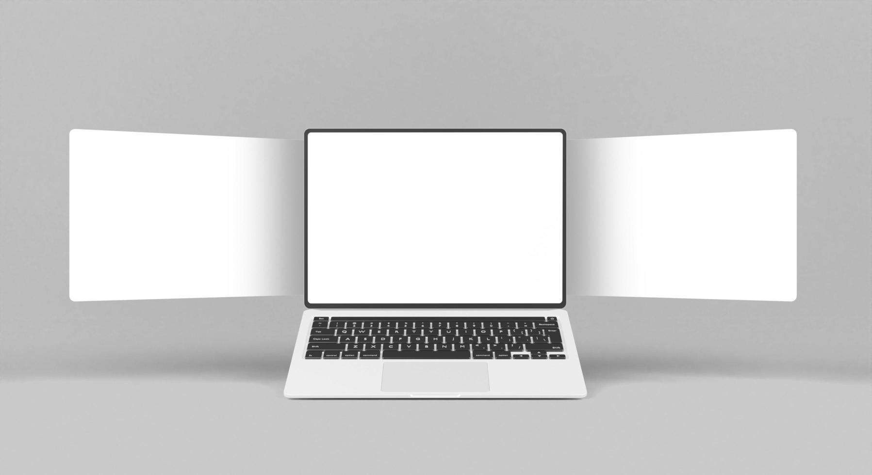 Mackbook pro screen with website presentation mockup photo